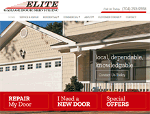 Tablet Screenshot of elitegaragedoor.com